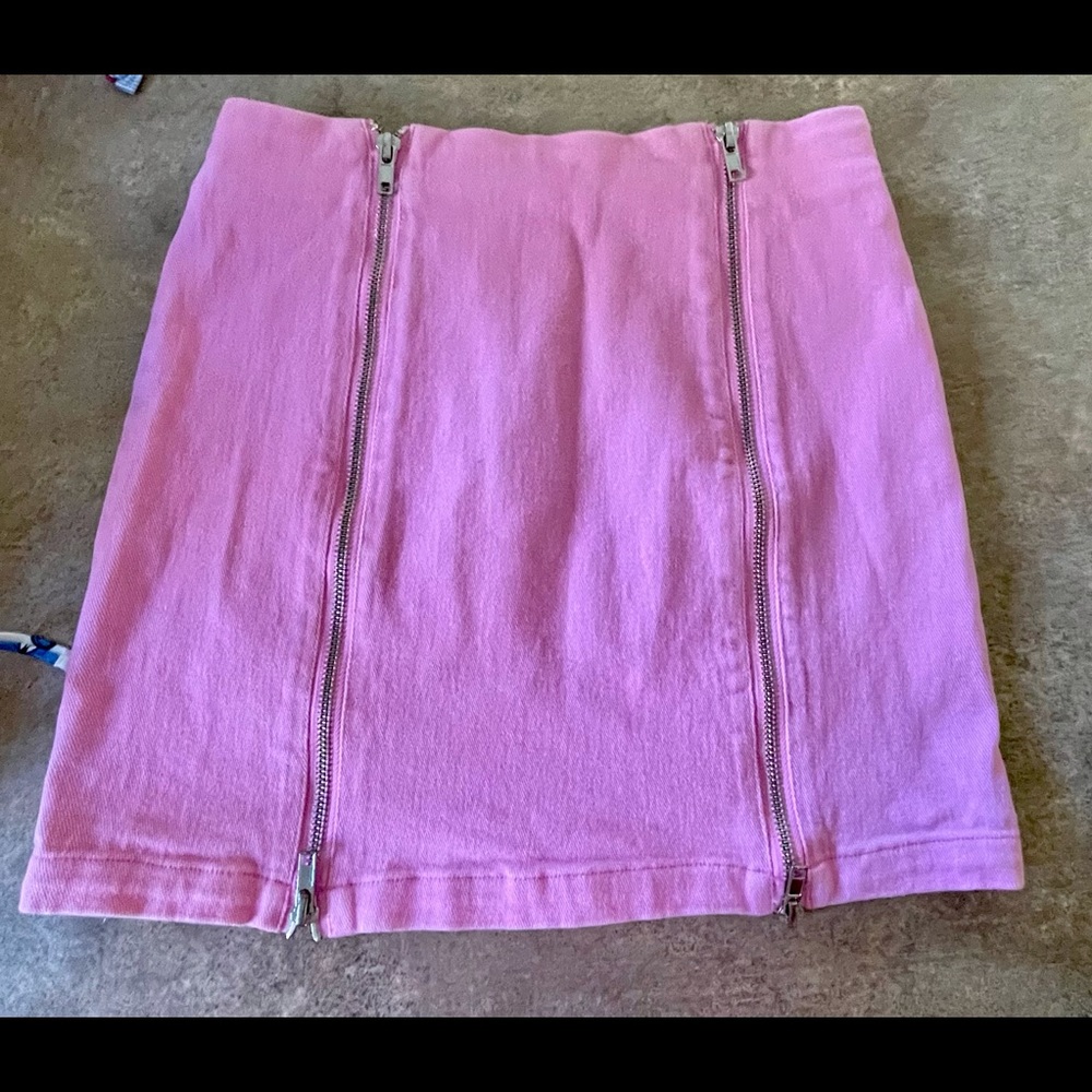 cute skirt with double zipper